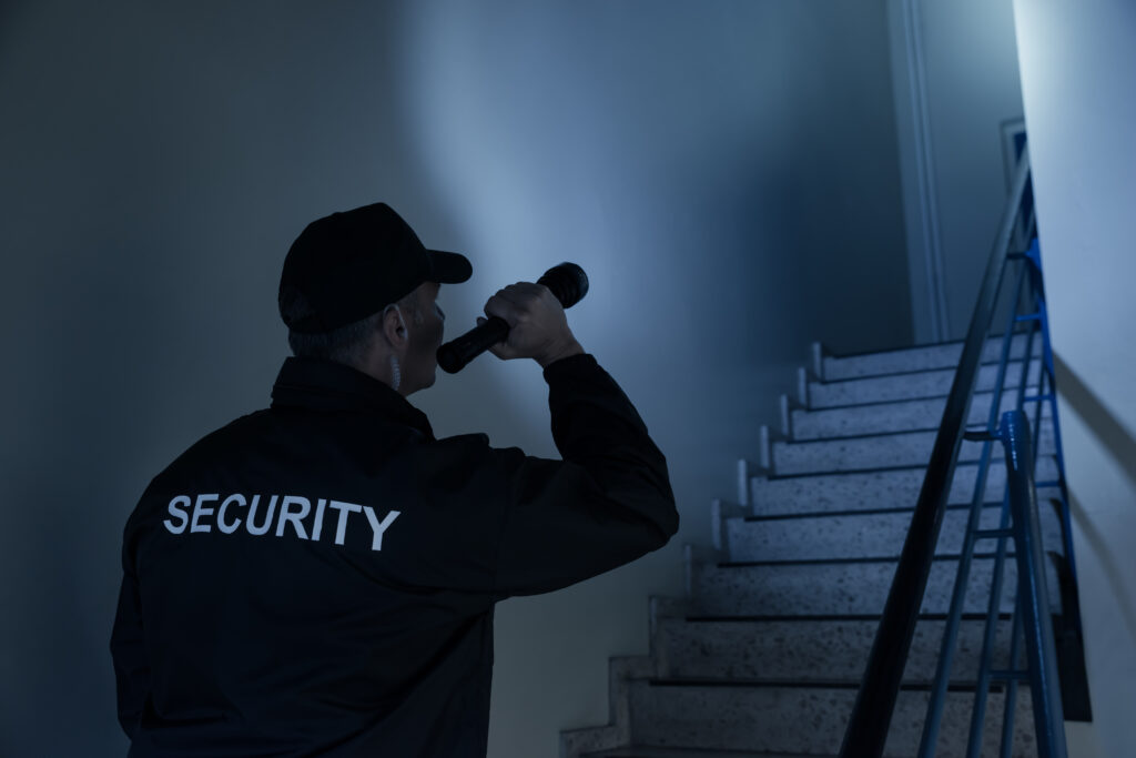 HHS Group SIA-licensed security guard at a homeless hostel
