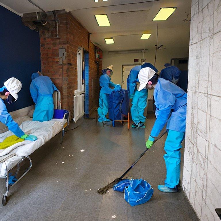 Specialist clean and sharps removal at a homeless hostel